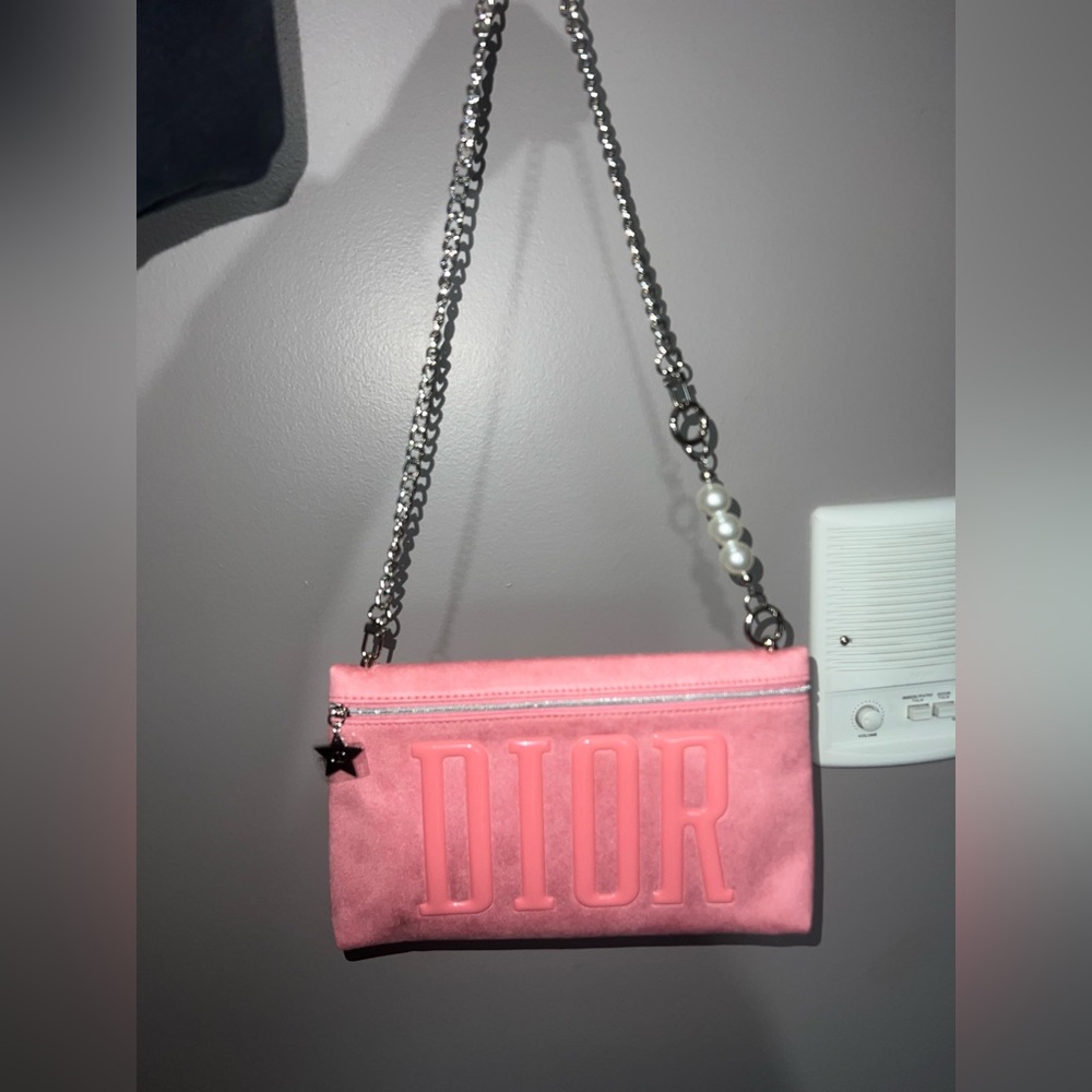 Dior Clutch GWP Upcycled Chain added to allow for Shoulder bag